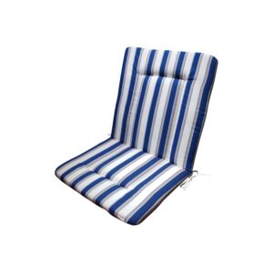 Living Accents Chair Cushion with High Back White and Blue